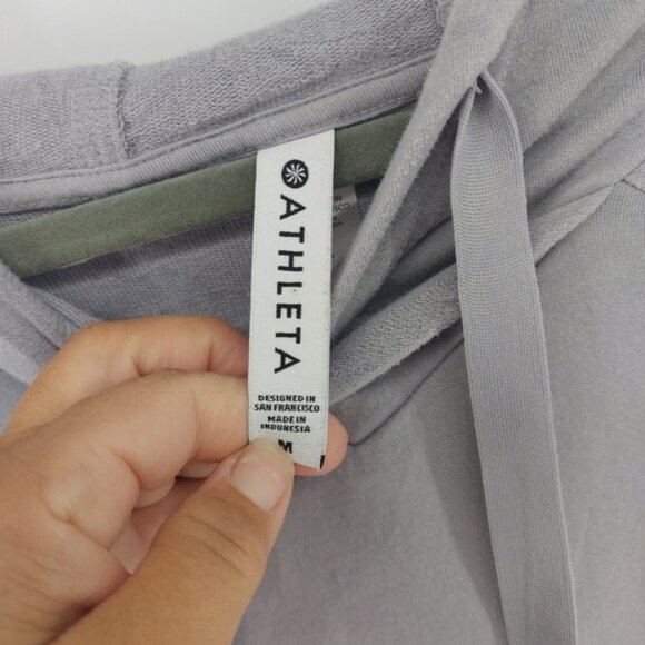 ATHLETA Cabana Tunic Hoodie - MEDIUM Muted Lilac #657529 - Picture 7 of 10